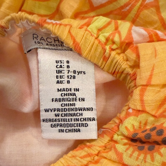 Rachel Zoe Yellow and Orange Floral Kids Dress - Picture 11 of 11